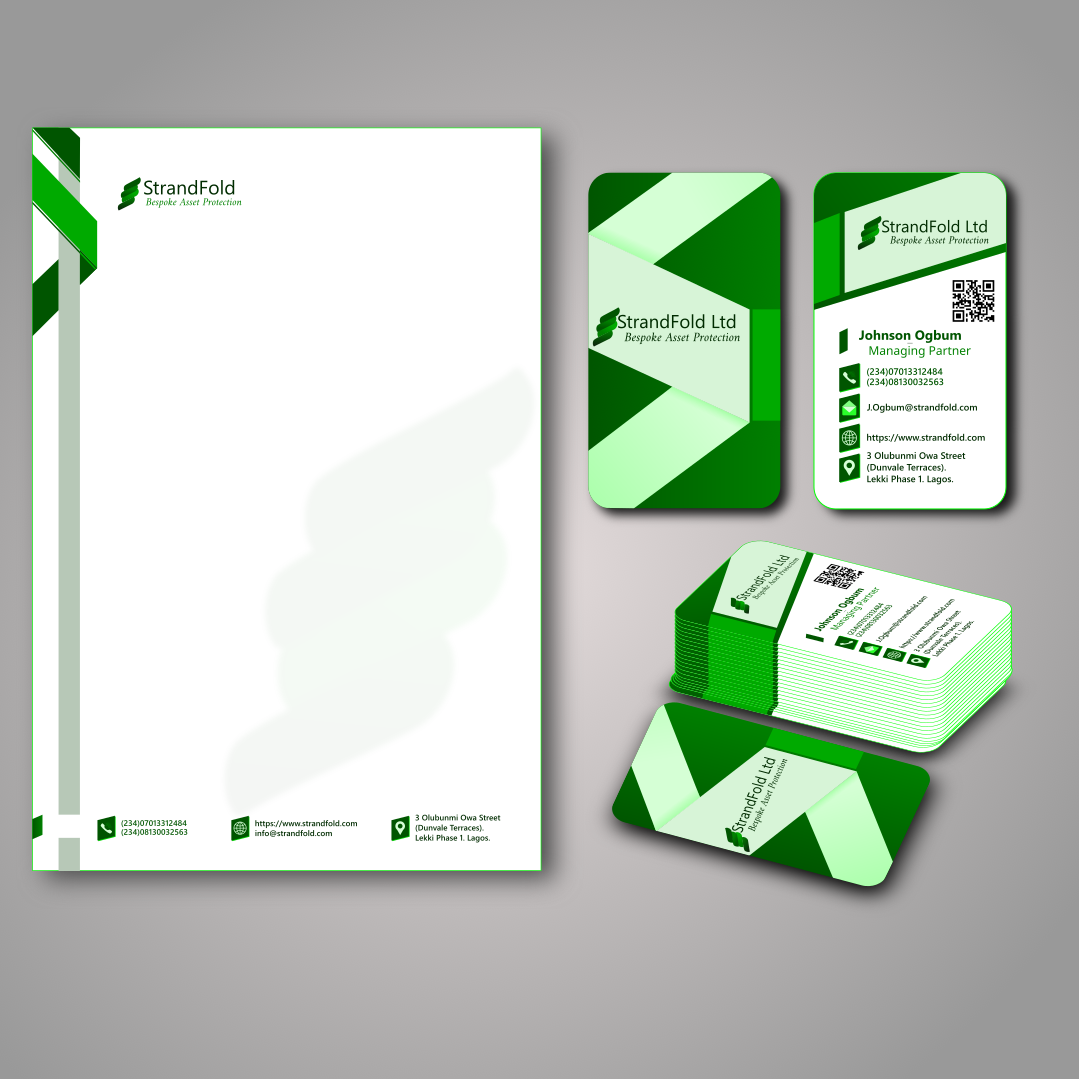 Branding StrandFold: Letterhead. Business Card